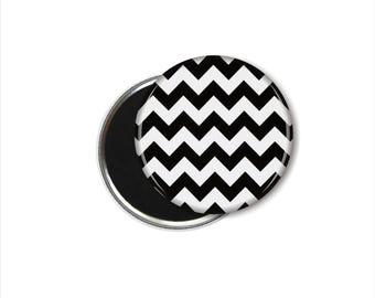 Black Pattern Magnet Set, Set of Four Black and White Pattern Magnets
