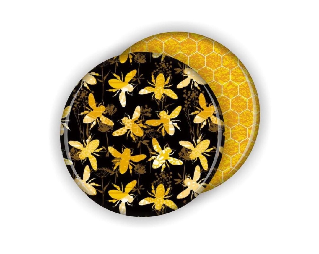 Honey Bee Coaster Set, Bee Pattern Coasters - Etsy