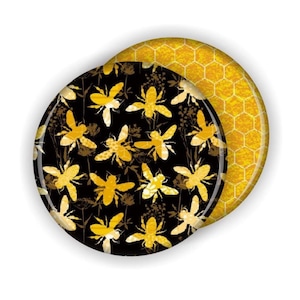 Honey Bee Coaster Set, Bee Pattern Coasters