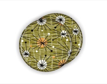 Retro Burst Coaster Set, 50's Style Retro Coasters