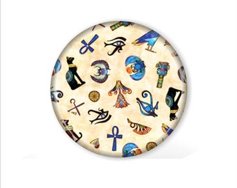 Egyptian Pattern Coaster Set; Nile, Egypt Hieroglyph Coasters