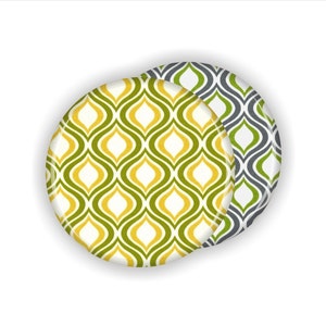 Retro Colors Coaster Set, Set of Four Colorful Pattern Coasters