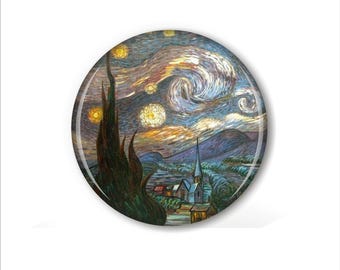 Starry Night Coaster Set, Van Gogh Art Coasters