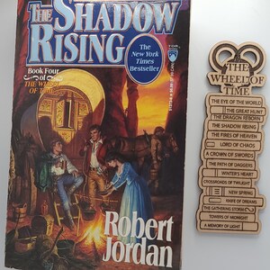 The Wheel of Time Bookmark: Laser Engraved Wooden Book Tracker image 2