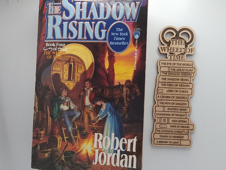 The Wheel of Time Bookmark: Laser Engraved Wooden Book Tracker image 2