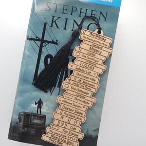 Stephen King Books Bookmark, Book Tracker Bookmark, Stephen King Book Stack, Stephen King Bookmark, Stephen King Fan, Book Lover Gift