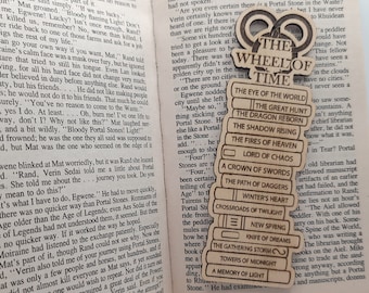The Wheel of Time Bookmark: Laser Engraved Wooden Book Tracker