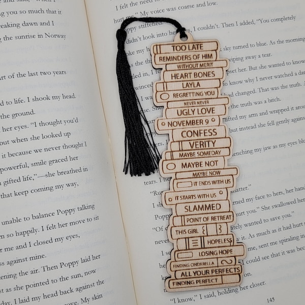 Colleen Hoover Books Bookmark, Book Tracker Bookmark, CoHo Book Stack, CoHo Bookmark, Colleen Hoover Fan, CoHo Gift, CoHo Obsessed