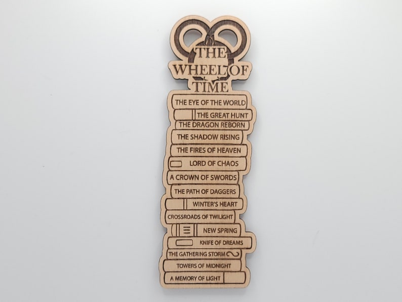 The Wheel of Time Bookmark: Laser Engraved Wooden Book Tracker image 5