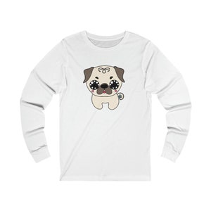 Kawaii pug Unisex Jersey Long Sleeve Tee
