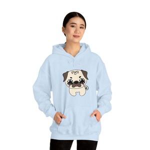 Kawaii pug Unisex Heavy Blend™ Hooded Sweatshirt