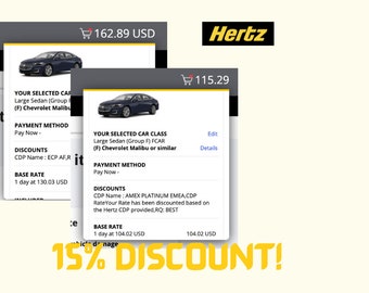 Discount Code For Car Rental - 15% Car Rental Promo Code - Rental Car Discount - Vehicle Hire Discount Code - Rent A Car Discount Code