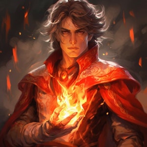 Fire Mage Spirit Companion - Candle & Fire Magick Enhancer - Male - Female - Tell Me Your Desired Companion