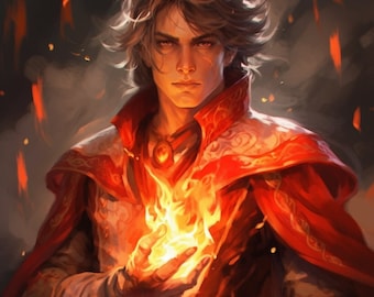 Fire Mage Spirit Companion - Candle & Fire Magick Enhancer - Male - Female - Tell Me Your Desired Companion