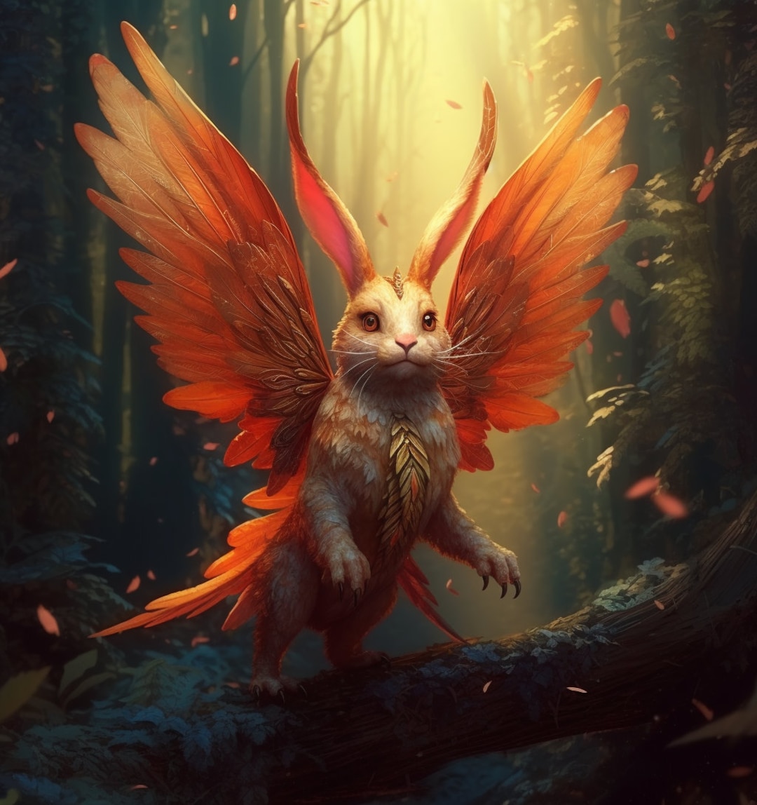 Witch Familiar Companion - A Fairyrabbit - by the Color Coven - Etsy