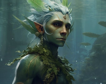Aquatic Elf Spirit Companion - Male - Female -Tell me Your Desired Companion