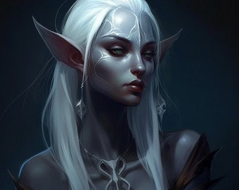 Dark Elf - Drow Spirit Companion - Male - Female -Tell me Your Desired Companion