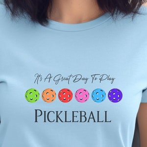 Gran día para Pickleball Camiseta de manga corta unisex para jugadores de Pickleball Camiseta unisex para él o ella Camiseta para fanáticos del Pickleball