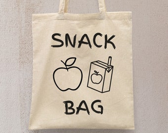 Cotton Canvas Snack Bag Tote