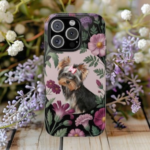 Custom Pet Floral Phone Case Using Pet Photo, Custom Dog Phone Case Custom Cat Phone Case Personalized Phone Case Cat iPhone Case