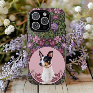 Custom Pet Floral Phone Case Using Pet Photo, Custom Dog Phone Case Custom Cat Phone Case Personalized Phone Case Cat iPhone Case