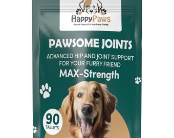 Green Lipped Mussel For Dogs + Glucosamine + MSM - Senior Dog Joint & Hip Care Support Supplement