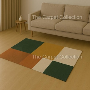 Hand Tufted Rug Abstract Colorful Wool Area Rugs For Livingroom Bedroom Kitchen Nursery Entryway Office 5X8 6X9 8X10 9X12 10X14 Custom Rug