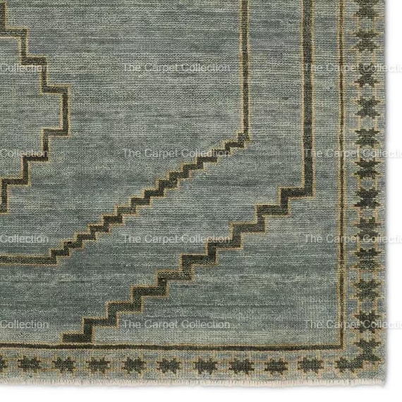 Hand Knotted Vintage Turkish Oushak Wool Floor Rug For Livingroom Bedroom Kitchen Nursery Entryway Office 5X8 6X9 8X10 9X12 10X14 Custom Rug