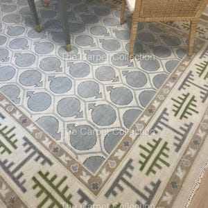 Hand Knotted Luxury Oushak 100% Handmade Vintage Area Rug  For Living Room Bed Room Kitchen Entryways Hallway 6x9 8x10 9x12 10x14 Custom Rug