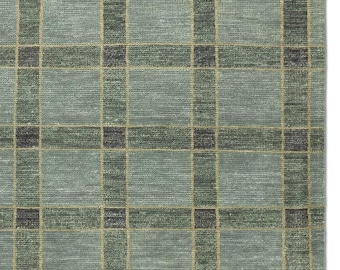 Hand Knotted Vintage Turkish Oushak Forest Green Wool Floor Rug For Livingroom Bedroom Kitchen Nursery Entryway Office 6X9 8X10 9X12 10X14