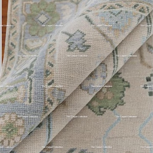 Hand Knotted Luxury Oushak 100% Handmade Vintage Area Rug  For Living Room Bed Room Kitchen Entryways Hallway 6x9 8x10 9x12 10x14 Custom Rug