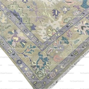 Hand Knotted Turkish Oushak Rug Vintage Luxury Oriental Area Rug For Living Room Bed Room Entryways Hallways 6x9 8x10 9x12 10x14 Custom Rug