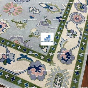 Handmade Luxury Turkish Knots Oushak Vintage Area Rugs  For Living Room Bed Room Kitchen Entryways Hallways 6x9 8x10 9x12 10x14 Custom Rugs
