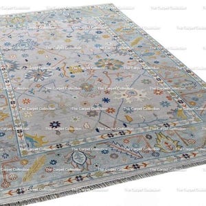 Hand Knotted Luxury Turkish Oushak Vintage Area Rugs  For Living Room Bed Room Kitchen Entryways Hallways 6x9 8x10 9x12 10x14 Custom Rugs