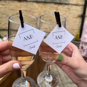 Drinks topper template, Wine glass tag template, Printable glass topper template, Customisable drinks topper template, Cocktail glass tag