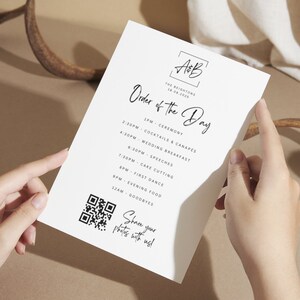 Order of the day, Order of the day template, Wedding Timeline, Wedding Timeline Template, Wedding Day Timeline, Digital download, Printable