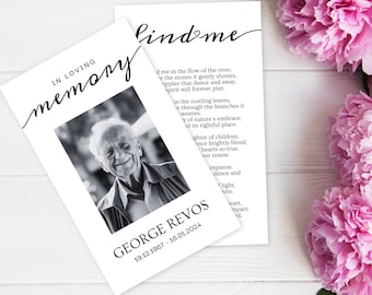 Feier des Lebens Gedenkkarte, Beerdigungsgebet (Digital)