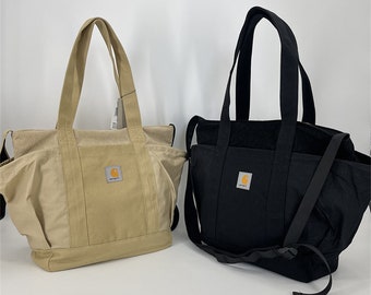 Carhartt Storage Bag for Travel,Large Capacity Tote Bag Handbag, Corduroy Messenger Tote Tooling Shoulder Handbag Student Canvas Bag, Gift