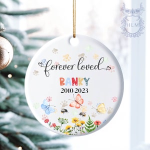 Personalized Pet Ornament- Custom Dog Christmas Ornament- Pet Memorial Ornament- Loss of Dog Christmas Ornament- Pet Portrait Name Gift