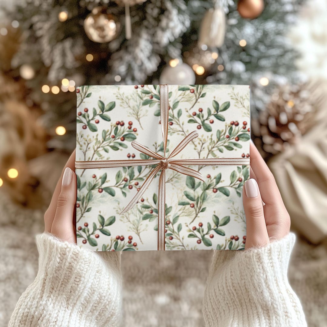 Wrapping Papers, Christmas Vine Vintage, Holiday Gift Wrap, Festive ...