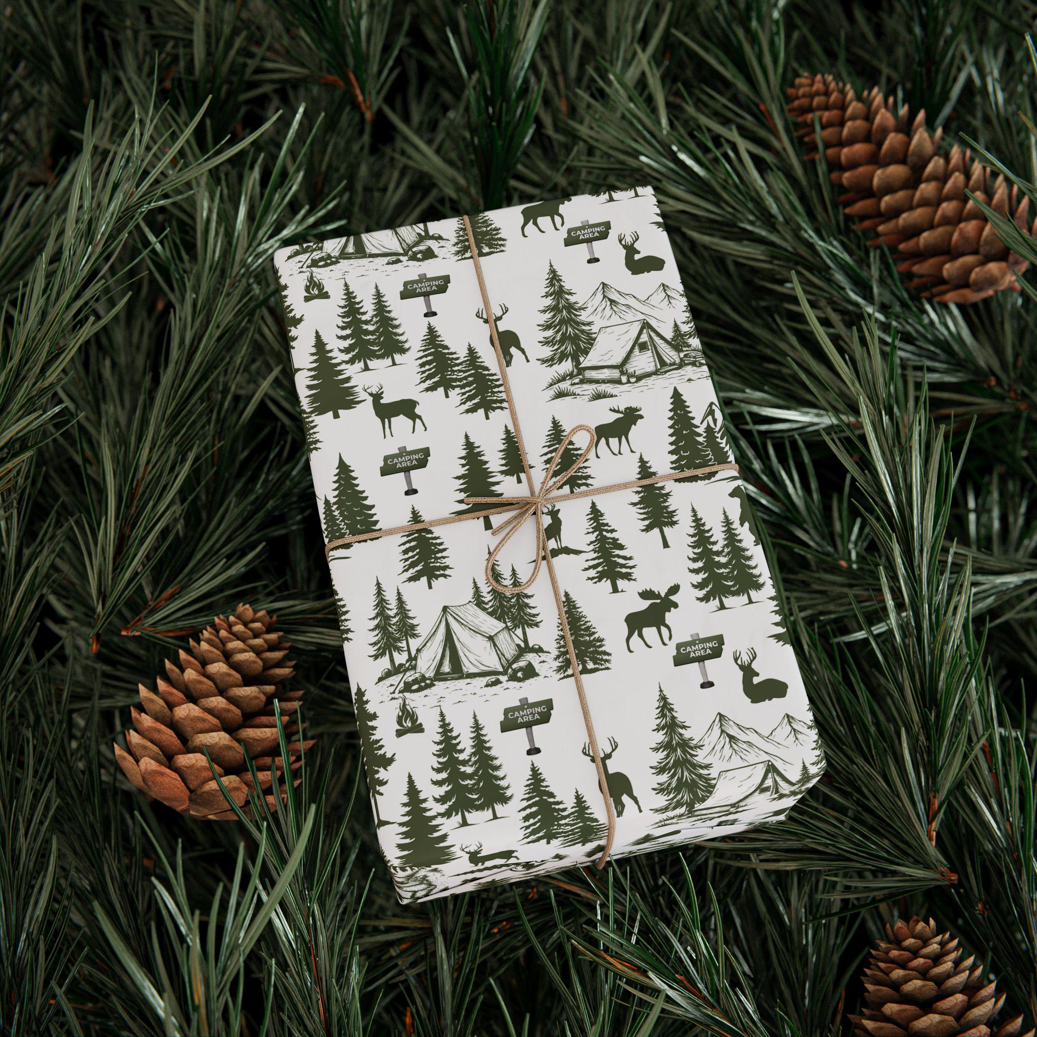 Minimalist Camping Wrapping Paper: Wilderness Adventure Gift Wrap - Etsy