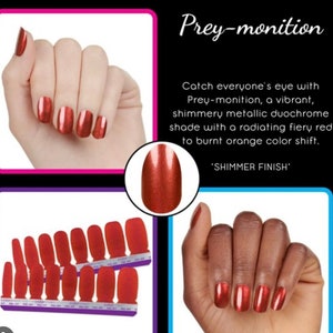 Color Street Nails, Color Street Strips, Press on Nails, Real Polish Strips, Nail Polish Strips, Prey Monition, Red nails