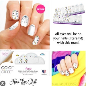 Color Street Nails, Color Street Strips, Press on Nails, Real Polish Strips, Nail Polish Strips, How Eye Roll, Rare Set, Petite