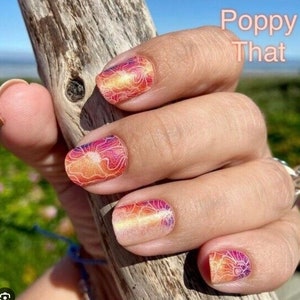 Color Street Nails, Color Street Strips, Press on Nails, Real Polish Strips, Nail Polish Strips, Poppy That, Spa Day with Girls gifts