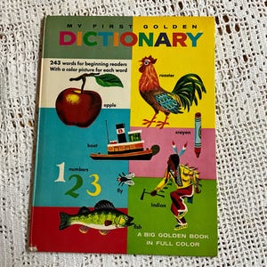 Richard Scarry Illustrated Golden Book Dictionary - 1966 Vintage Children&#39;s Book