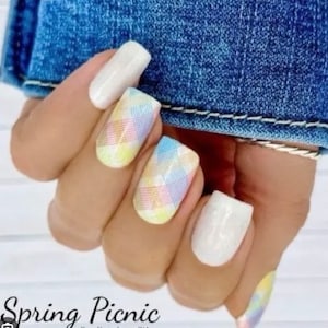 Color Street Nails, Color Street Strips, Press on Nails, Real Polish Strips, Nail Polish Strips, Spring Picnic