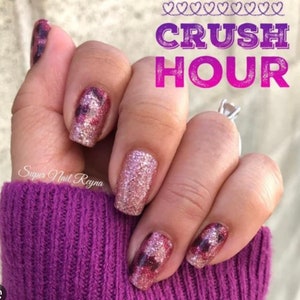 Color Street Nails, Color Street Strips, Press on Nails, Real Polish Strips, Nail Polish Strips, Crush Hour, Valentines Nails