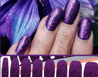 Ibiza Nights Purple Glitter Nail Polish Strips - Real Polish, Color Street