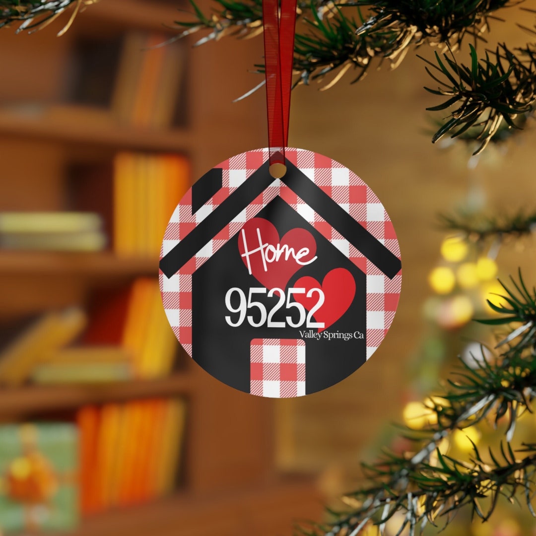 Personalized Christmas Ornament Zip Code Custom Ornament Etsy