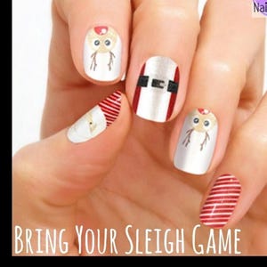 Color Street Nails, Color Street Strips, Press on Nails, Real Polish Strips, Nail Polish Strips, Bring your Sleigh Game, Christmas Nails